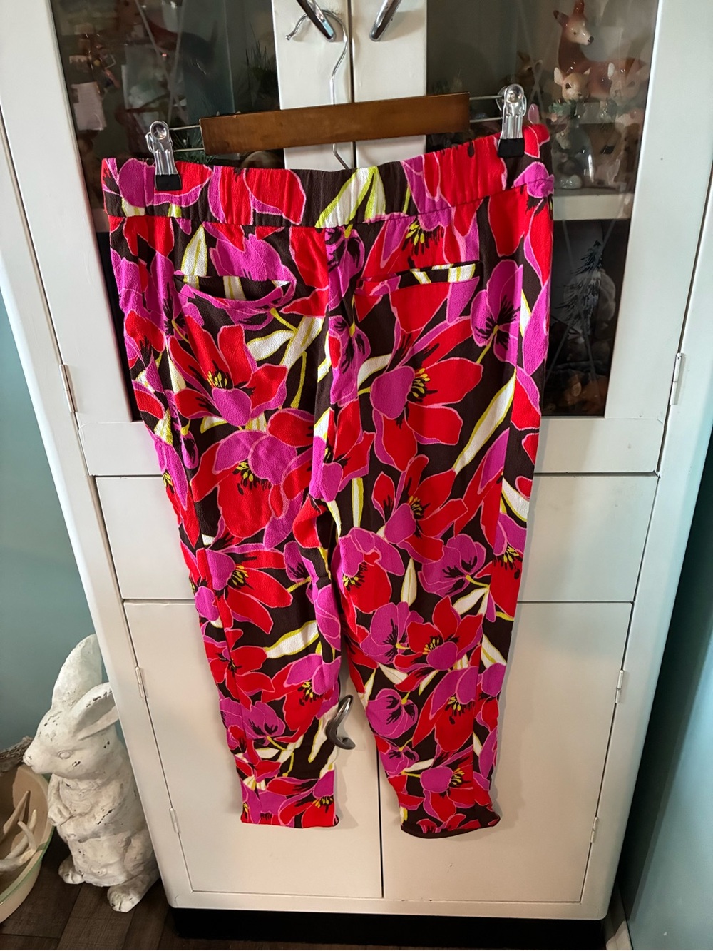 Kate Spade sz 6 Pink & Red Floral Pull-On Pants euc - Picture 6 of 9